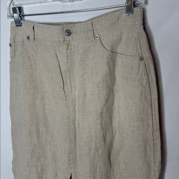 Nicole Miller New York 100% Linen European Grown Maxi Flax Skirt. Size Small. - Picture 3 of 5